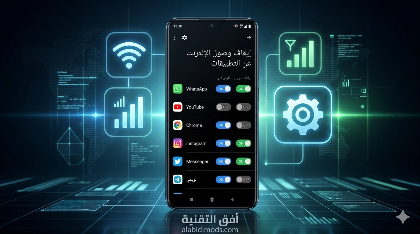 شرح إيقاف وصول الإنترنت عن التطبيقات بدون برامج لتوفير البيانات