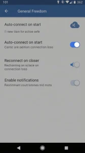 شرح Your Freedom VPN-تفعيل الإعدادات العامة